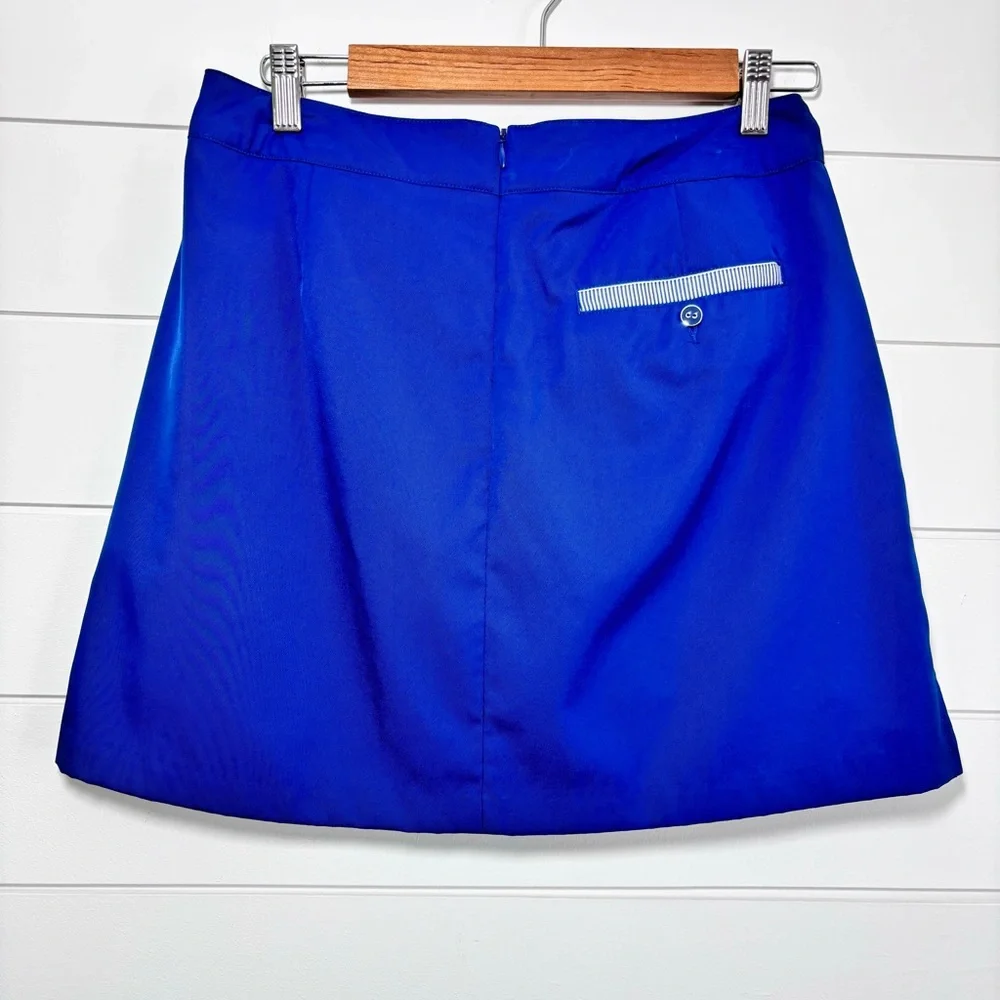 Lady Hagen Navy Blue Golf Skort‎ Brocade Trim Women’s Size 6